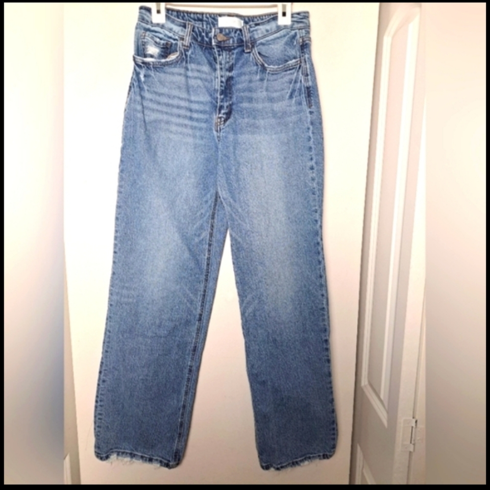 Vervet Jeans Straight Leg Light Wash Distressed 90s Sz 29 - Picture 9 of 13